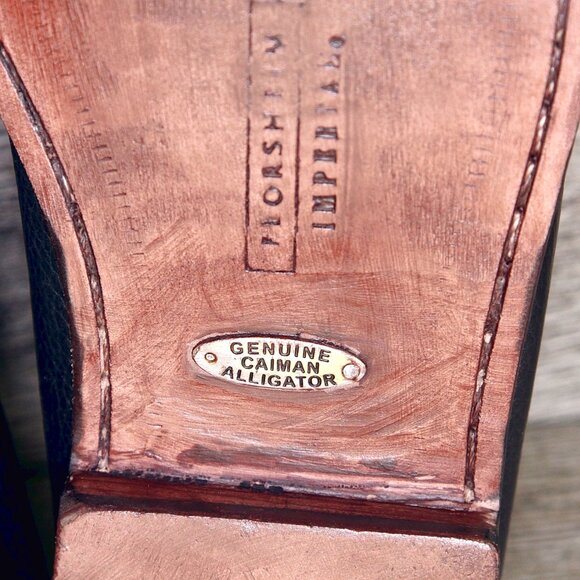 $499 Nordstrom Florsheim Imperial CAIMAN Alligator 8 EEE Wide * add $15 Trees main image 6